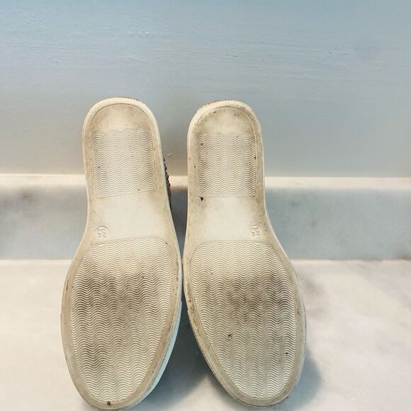 Steven by Steve Madden Chloey Snake Print Studded Wedge Sneakers Natural Sz 6.5 - Picture 4 of 6